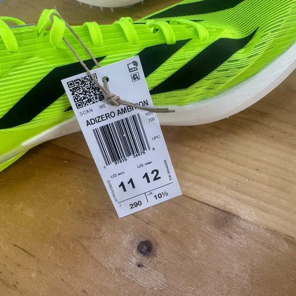 Adidas Adizero Ambition Mens Size 11 Lucid Lemon Running Track Field Spikes NEW